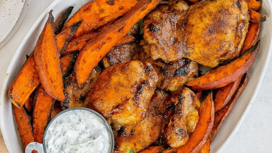 Chipotle Spiced Chicken and Sweet Potato Wedges