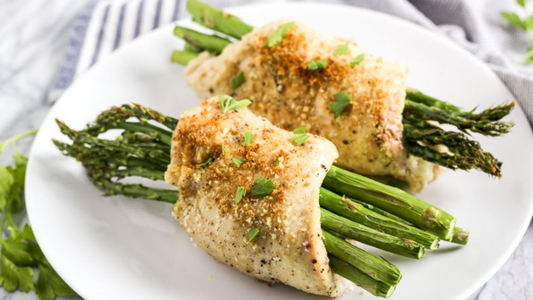 GLOW Midweek Recipe: Garlic Chicken Asparagus Wraps