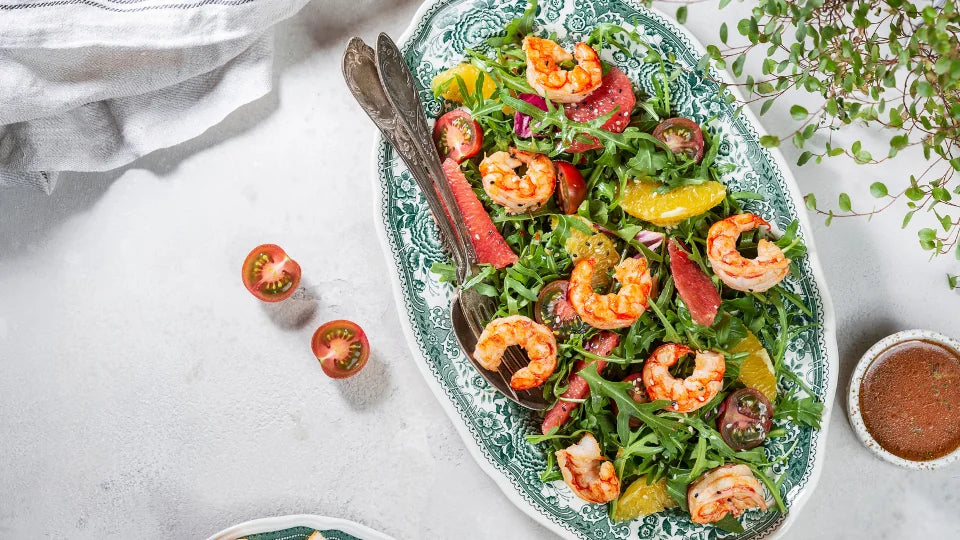 Shrimp And Citrus Power Greens Salad