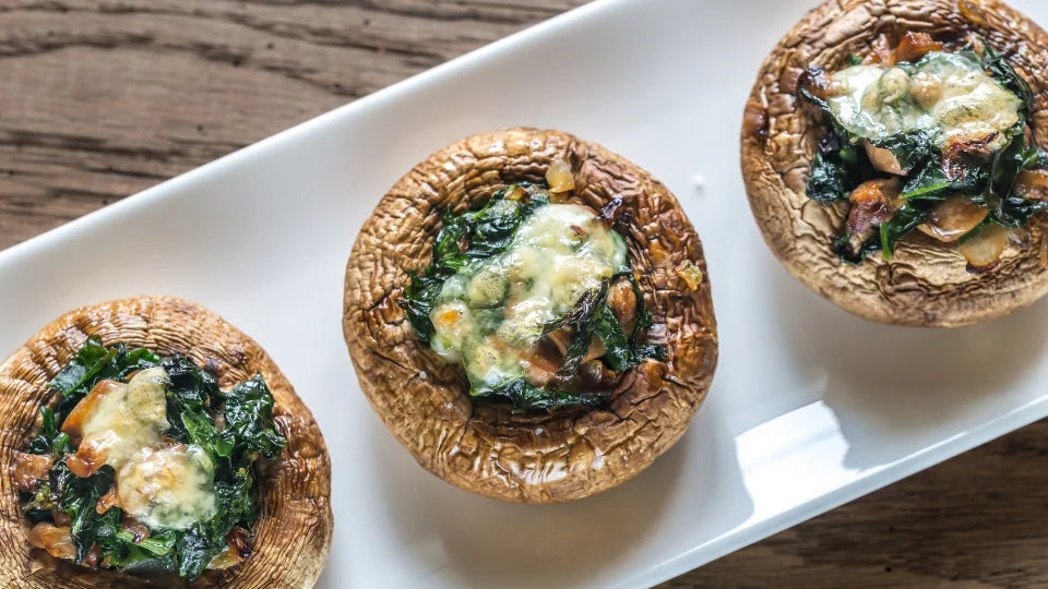 Spinach Stuffed Portobello Mushrooms