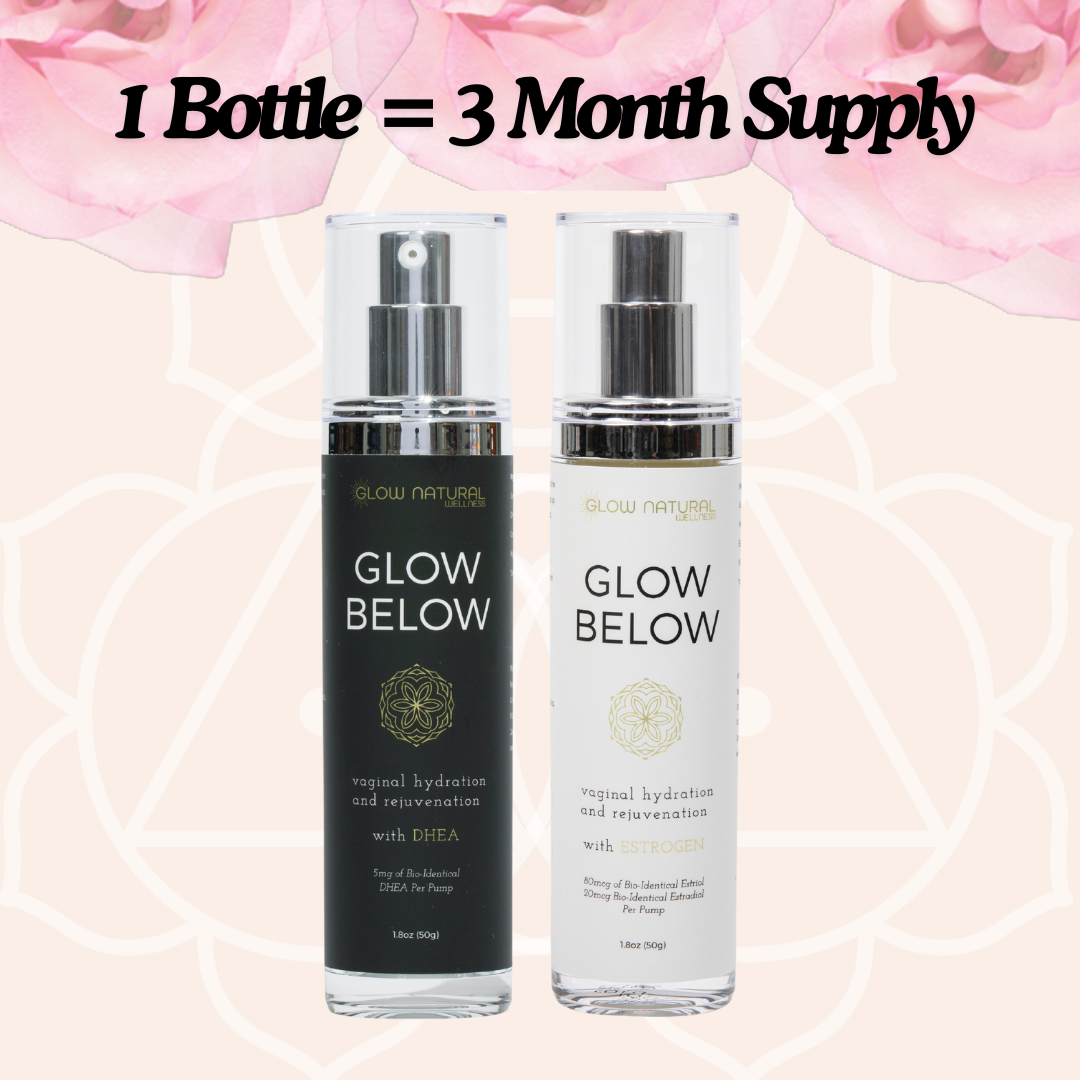 Glow Below with DHAE & GLOW Below with Estrogen - 1 Bottle=3 months supply