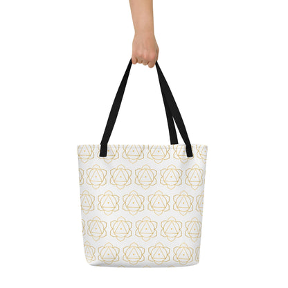 GLOW Natural Wellness All-Over Print Large Tote Bag