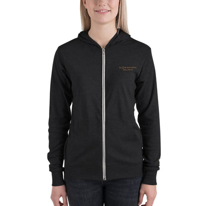 GLOW Natural Wellness GLOW Zip lightweight hoodie