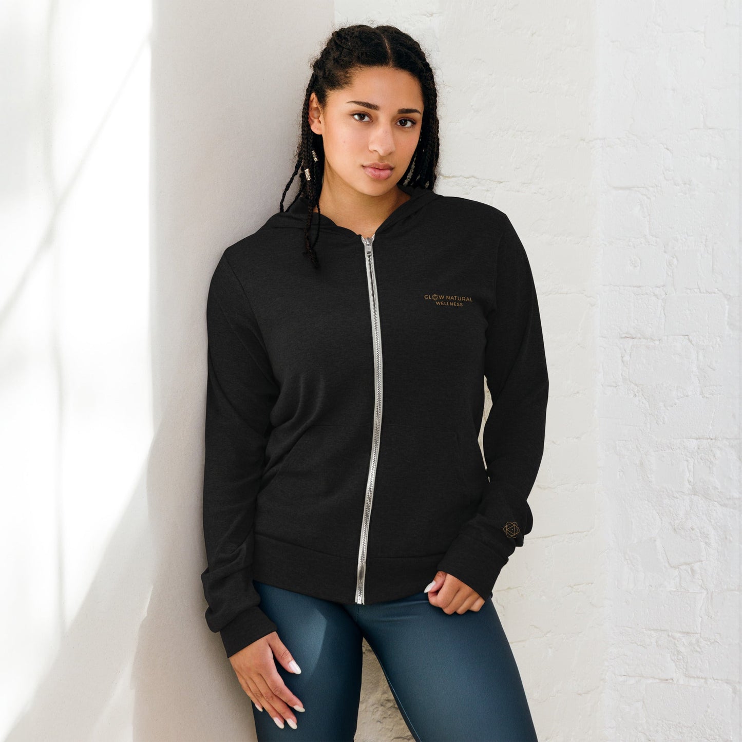 GLOW Natural Wellness GLOW Zip lightweight hoodie